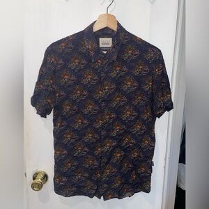 Blend Men’s Beach Hawaiian Pattern Print Short Sleeve Shirt